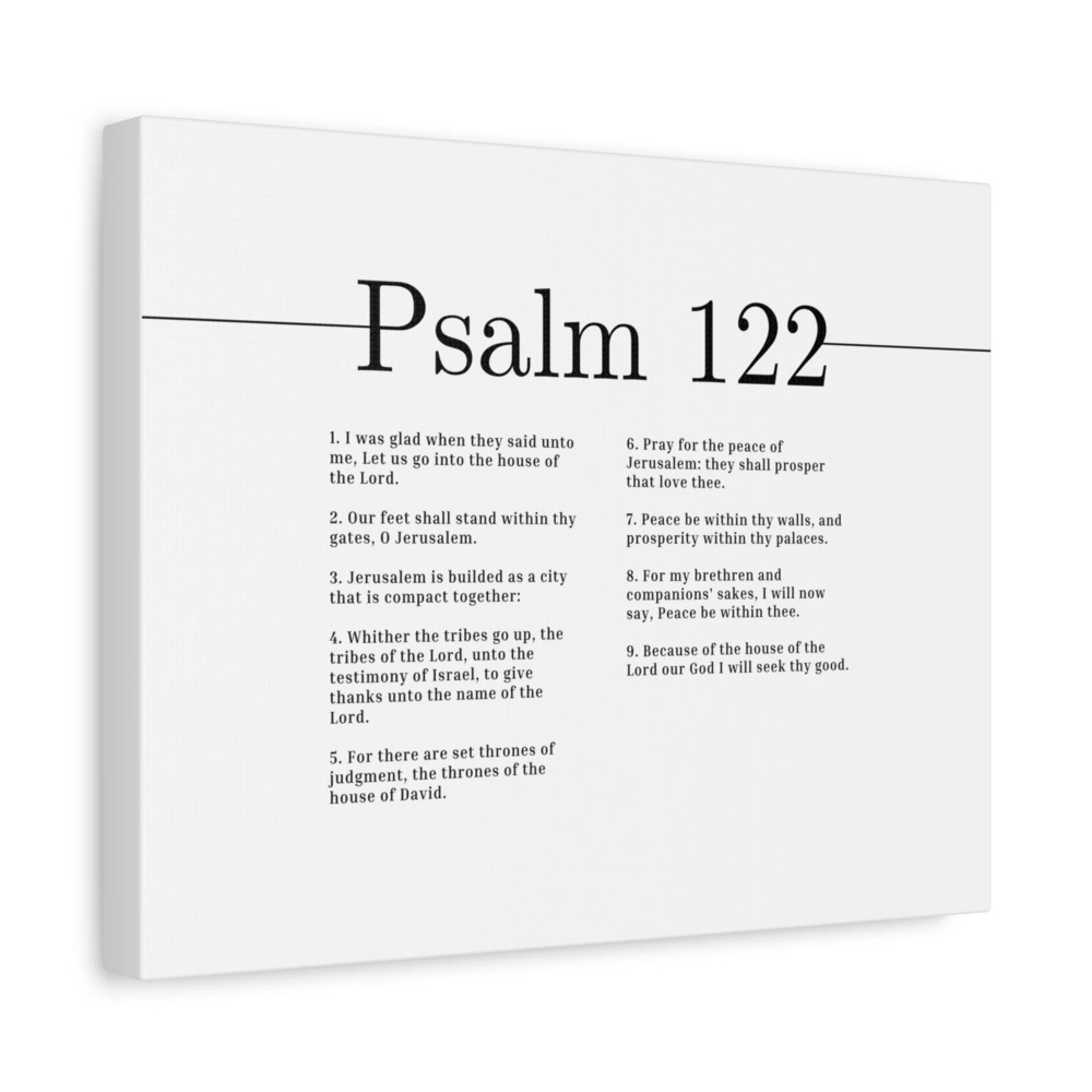 Scripture Canvas The House Of The Lord Psalm 122 Christian Wall Art Bible Verse